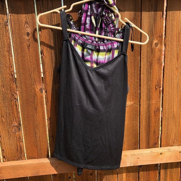 AGB Blouse 3/4 Sleeves with attached Black Cami, Large, EUC, pet/smoke free home - Picture 3 of 15